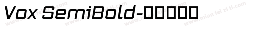 Vox SemiBold字体转换